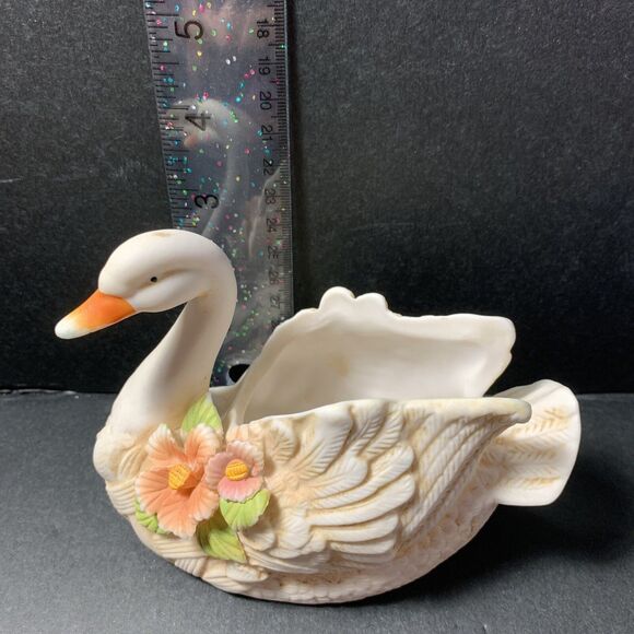 Vintage K's Collection Vera Ceramic Swan Trinket Dish/Planter - Picture 5 of 5